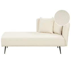 Right Hand Chaise Lounge RIOM Boucle Off-White