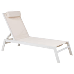 Sun Lounger CATANIA Reclining Metal Beige