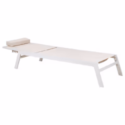 Sun Lounger CATANIA Reclining Metal Beige
