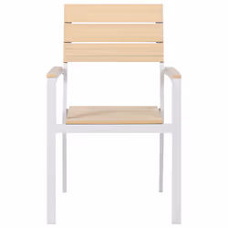 Set of 6 Garden Chairs COMO Beige
