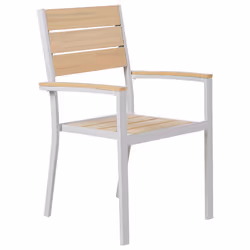 Set of 4 Garden Chairs PRATO Beige
