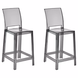 Set of 2 Bar Chairs WELLINGTON Black