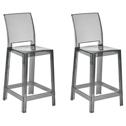 Set of 2 Bar Chairs WELLINGTON Black