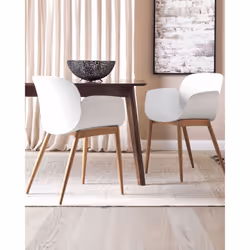 Set of 2 Dining Chairs ABILENE White - Additional view 4