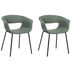 Set of 2 Dining Chairs ELMA Dark Green