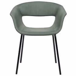 Set of 2 Dining Chairs ELMA Dark Green