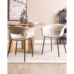 Set of 2 Dining Chairs ELMA Light Beige - Additional view 5