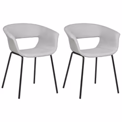 Set of 2 Dining Chairs ELMA Light Grey