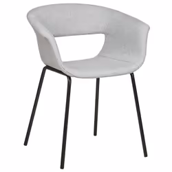 Set of 2 Dining Chairs ELMA Light Grey