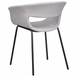 Set of 2 Dining Chairs ELMA Light Grey