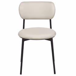 Set of 2 Dining Chairs CASEY Light Beige