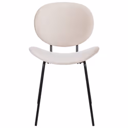 Set of 2 Dining Chairs LUANA Velvet Light Beige - Additional view 4