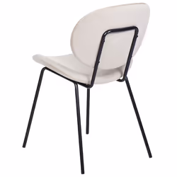 Set of 2 Dining Chairs LUANA Velvet Light Beige - Additional view 5