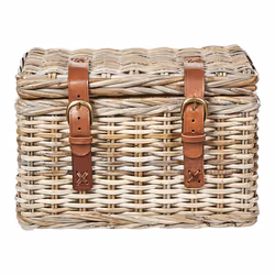 Set of 2 Baskets IRBID Rattan Natural