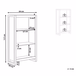 3 Tier Bookcase JOHNSON White