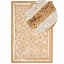 Jute Area Rug 200 x 300 cm Beige MENGEN