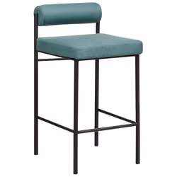 Set of 2 Bar Chairs AMAYA Teal - Additional view 5