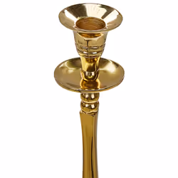 Set of 2 Candle Holders TIRAH Metal 31/36 cm Gold
