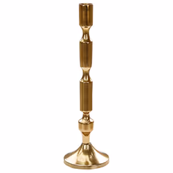 Set of 2 Candle Holders DIKIRNIS Metal 31/36 cm Gold