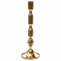 Set of 2 Candle Holders DIKIRNIS Metal 31/36 cm Gold