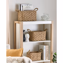 Set of 3 Baskets HOIAN Seagrass Natural