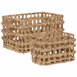 Set of 2 Baskets DIAN Wicker Natural