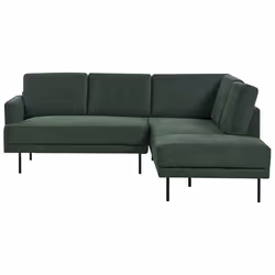 Corner Sofa BREDA Fabric Dark Green 4 Seater Left Hand
