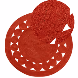 Rug KOYUNLU ø 120 cm Jute Red