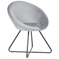 Dining Chair FLOBY II Velvet Light Grey
