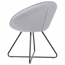 Dining Chair FLOBY II Velvet Light Grey