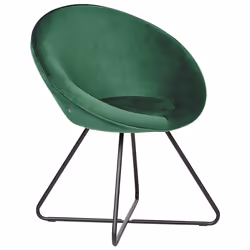 Dining Chair FLOBY II Velvet Emerald Green