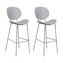 Set of 2 Bar Chairs SHONTO Light Grey
