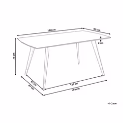 Dining Table MOSSLE Black 160 cm 90 cm