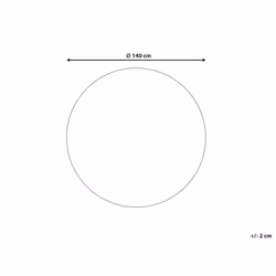 Round Jute Area Rug Ã¸ 140 cm Beige KHARRA