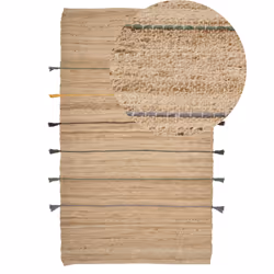 Jute Area Rug 140 x 200 cm Beige RAUTA