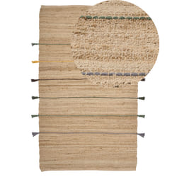 Jute Area Rug 140 x 200 cm Beige RAUTA