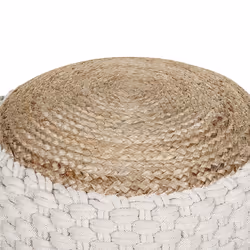 Pouffe AIZA Cotton White 50 cm 50 cm 35 cm