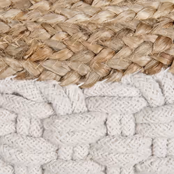 Pouffe AIZA Cotton White 50 cm 50 cm 35 cm - Additional view 4