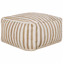 Pouffe ALMATTI Beige 60 cm 60 cm 30 cm