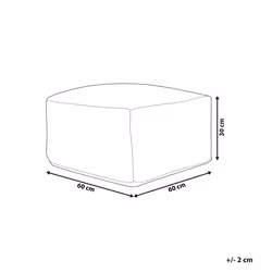 Pouffe ALMATTI Beige 60 cm 60 cm 30 cm
