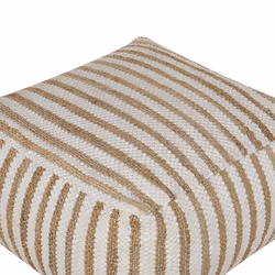 Pouffe ALMATTI Beige 60 cm 60 cm 30 cm