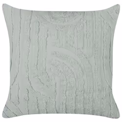 Set of 2 Decorative Cushions TELLIMA Cotton 45 x 45 cm Mint Green Geometric Pattern