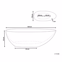 Freestanding Bath 1690 x 780 mm Black BLANCARENA