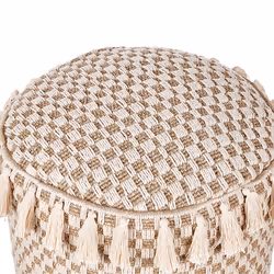 Pouffe PIRAK Beige Cotton