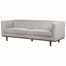 Sofa SKAULE Fabric Light Grey 3 Seater