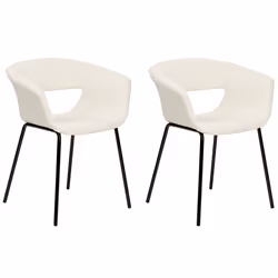 Set of 2 Dining Chairs ELMA Boucle Off-White - Additional view 4