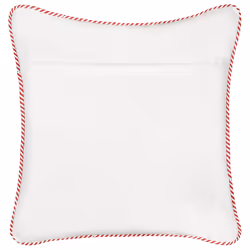 Set of 2 Decorative Cushions EUCHARIS Velvet 45 x 45 cm White Christmas Pattern