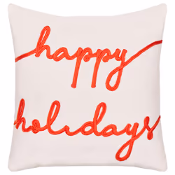 Set of 2 Decorative Cushions EXACUM Velvet 45 x 45 cm White Christmas Pattern