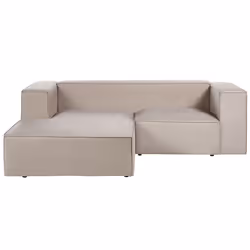 Corner Sofa VERNON Velvet Taupe 2 Seater Right Hand