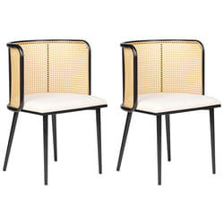 Set of 2 Dining Chairs KOBUK Metal Black
